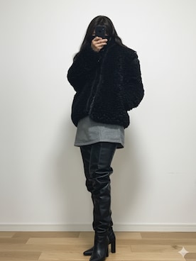 「アイテム（スカート）」を使った、nuncioさん（メンズ・178cm）の冬コーディネート