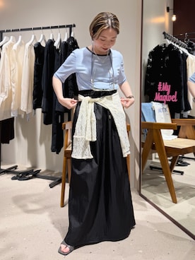 「NOLLEY’S（ノーリーズ）のアイテム」を使った、Akari Yasuiさん（レディース・145cm）の春コーディネート