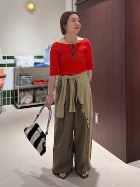 「NOLLEY’S（ノーリーズ）のアイテム」を使った、Akari Yasuiさん（レディース・145cm）の夏コーディネート