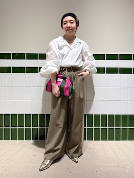 「NOLLEY’S（ノーリーズ）のアイテム（アクセサリー）」を使った、Akari Yasuiさん（レディース・145cm）の春コーディネート