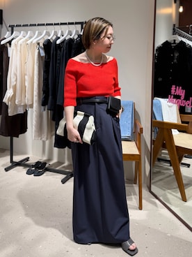 「NOLLEY’S（ノーリーズ）のアイテム（アクセサリー）」を使った、Akari Yasuiさん（レディース・145cm）の春コーディネート