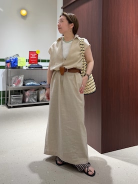 「アイテム（チャーム）」を使った、Akari Yasuiさん（レディース・145cm）の夏コーディネート