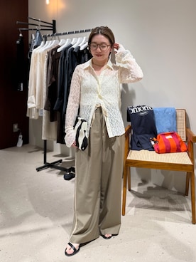 「NOLLEY’S（ノーリーズ）のアイテム」を使った、Akari Yasuiさん（レディース・145cm）の春コーディネート