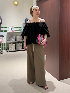 「NOLLEY’S（ノーリーズ）のアイテム（アクセサリー）」を使った、Akari Yasuiさん（レディース・145cm）の春コーディネート