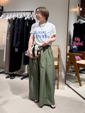 「NOLLEY’S（ノーリーズ）のアイテム（アクセサリー）」を使った、Akari Yasuiさん（レディース・145cm）の春コーディネート