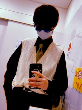 「アイテム（フォーマルスーツ/小物）」を使った、僕らしささん（メンズ・174cm・20代）の冬コーディネート