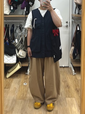 「アイテム（ベスト）」を使った、okumuᯓ★さん（レディース・160cm・20代）の夏コーディネート