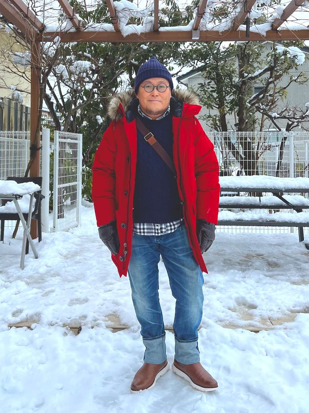 POLO RALPH LAURENのダウンジャケット/コートを使った「赤」のメンズ