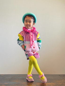 「MM6 Maison Margiela（ｴﾑｴﾑｼｯｸｽ ﾒｿﾞﾝ ﾏﾙｼﾞｪﾗ）のアイテム」を使った、KOOOさん（キッズ・90cm）の春コーディネート