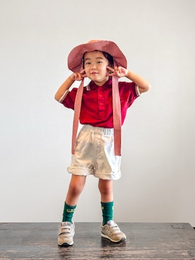 「GAP（ギャップ）のアイテム」を使った、KOOOさん（キッズ・100cm）の秋コーディネート