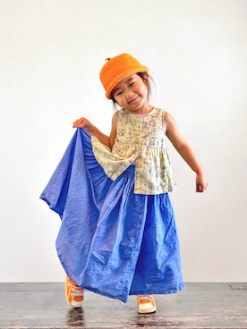 「Handmade（ハンドメイド）のアイテム」を使った、KOOOさん（キッズ・90cm）の夏コーディネート