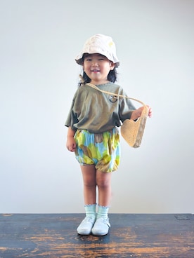 「アイテム（ソックス/靴下）」を使った、KOOOさん（キッズ・90cm）の夏コーディネート