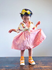 ポールスミス　ワンピース　ノースリーブ　Aライン　オレンジ　春夏　新品タグ付き 美品✨】ポールスミス ノースリーブワンピース フレア Aライン