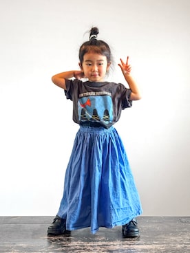 「coca（coca）（コカ）のアイテム」を使った、KOOOさん（キッズ・90cm）の夏コーディネート