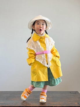 「GAP（ギャップ）のアイテム」を使った、KOOOさん（キッズ・90cm）の春コーディネート