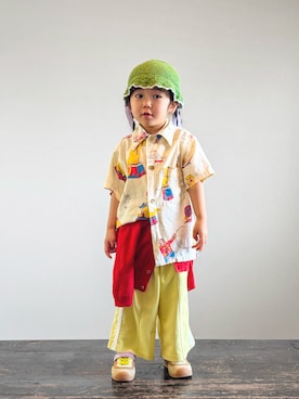 「BREEZE（ブリーズ）のアイテム」を使った、KOOOさん（キッズ・90cm）の春コーディネート