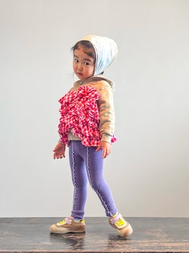 「CAMPER（カンペール）のアイテム」を使った、KOOOさん（キッズ・90cm）の春コーディネート