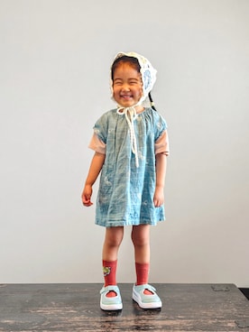 「Handmade（ハンドメイド）のアイテム」を使った、KOOOさん（キッズ・90cm）の夏コーディネート