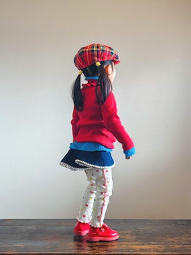 「pairmanon（ペアマノン）のアイテム」を使った、KOOOさん（キッズ・90cm）の冬コーディネート