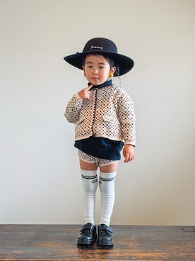 「アイテム（セットアップ）」を使った、KOOOさん（キッズ・90cm）の冬コーディネート