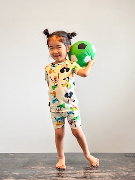 「GAP（ギャップ）のアイテム」を使った、KOOOさん（キッズ・90cm）の夏コーディネート