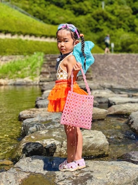 「Ocean&Ground（オーシャン&グラウンド）のアイテム」を使った、KOOOさん（キッズ・90cm）の夏コーディネート