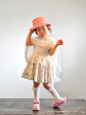 「melissa（メリッサ）のアイテム」を使った、KOOOさん（キッズ・90cm）の夏コーディネート