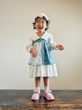 「アイテム（ワンピース/ドレス）」を使った、KOOOさん（キッズ・90cm）の秋コーディネート