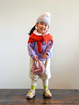 「アイテム（トップス）」を使った、KOOOさん（キッズ・90cm）の秋コーディネート