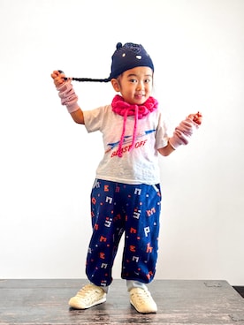「Onitsuka Tiger（オニツカタイガー）のアイテム」を使った、KOOOさん（キッズ・100cm）の秋コーディネート