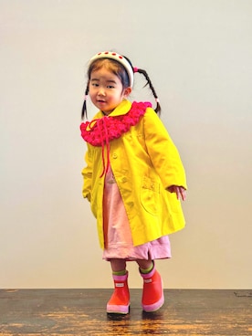 「BOBO CHOSES（ボボショーズ）のアイテム」を使った、KOOOさん（キッズ・90cm）の春コーディネート