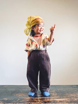 「アイテム（パンツ）」を使った、KOOOさん（キッズ・90cm）の秋コーディネート