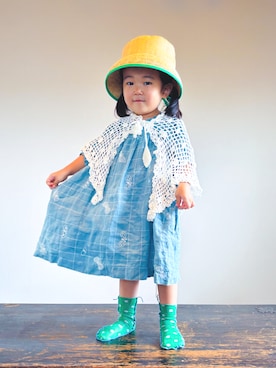 「Handmade（ハンドメイド）のアイテム」を使った、KOOOさん（キッズ・90cm）の夏コーディネート