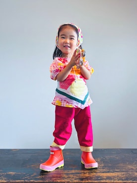 「アイテム（セットアップ）」を使った、KOOOさん（キッズ・90cm）の夏コーディネート