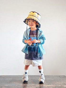 「アイテム（ソックス/靴下、その他）」を使った、KOOOさん（キッズ・100cm）の秋コーディネート