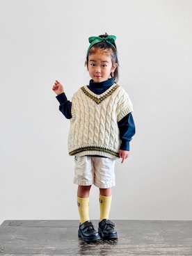 「GAP（ギャップ）のアイテム」を使った、KOOOさん（キッズ・100cm）の秋コーディネート