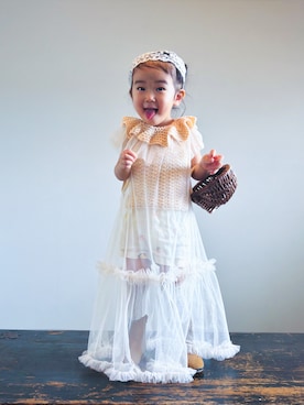 「アイテム（セットアップ）」を使った、KOOOさん（キッズ・90cm）の夏コーディネート