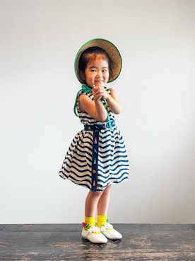「Casselini（キャセリーニ）のアイテム」を使った、KOOOさん（キッズ・90cm）の夏コーディネート