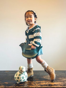 「アイテム（雑貨/ホビー）」を使った、KOOOさん（キッズ・90cm）の秋コーディネート