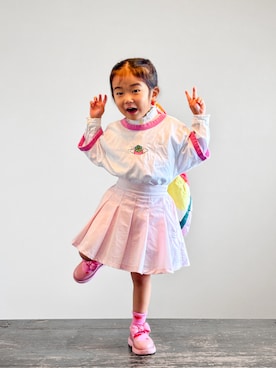 「petit main（プティマイン）のアイテム」を使った、KOOOさん（キッズ・100cm）の秋コーディネート