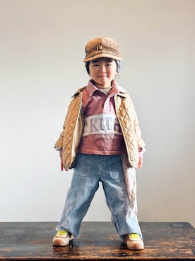 「アイテム（その他アウター）」を使った、KOOOさん（キッズ・90cm）の冬コーディネート