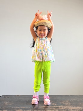 「Handmade（ハンドメイド）のアイテム」を使った、KOOOさん（キッズ・90cm）の夏コーディネート