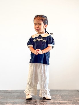 「riziere（リジェール）のアイテム」を使った、KOOOさん（キッズ・90cm）の夏コーディネート