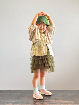 「リネン」｜KOOOさん（キッズ・90cm）の春コーディネート