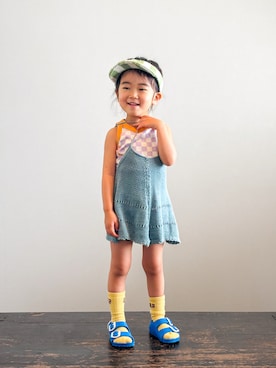「Handmade（ハンドメイド）のアイテム」を使った、KOOOさん（キッズ・90cm）の夏コーディネート
