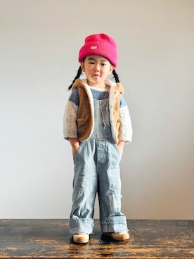 「冬コーデ」｜KOOOさん（キッズ・90cm）の冬コーディネート