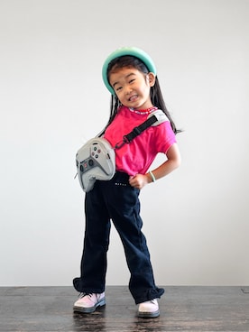 「MM6 Maison Margiela（ｴﾑｴﾑｼｯｸｽ ﾒｿﾞﾝ ﾏﾙｼﾞｪﾗ）のアイテム」を使った、KOOOさん（キッズ・90cm）の夏コーディネート
