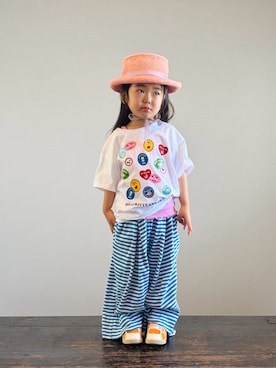 「Handmade（ハンドメイド）のアイテム」を使った、KOOOさん（キッズ・90cm）の夏コーディネート