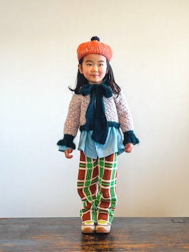 「CAMPER（カンペール）のアイテム」を使った、KOOOさん（キッズ・90cm）の冬コーディネート