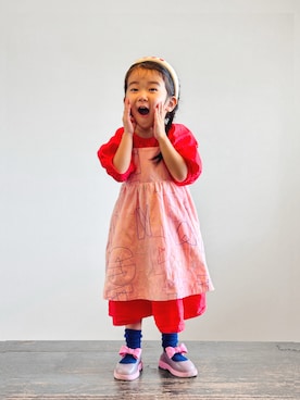 「GAP（ギャップ）のアイテム」を使った、KOOOさん（キッズ・90cm）の夏コーディネート